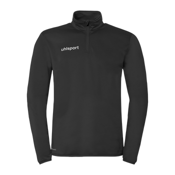 uhlsport Essential 1/4 Zip Top Kind (schwarz/weiß)