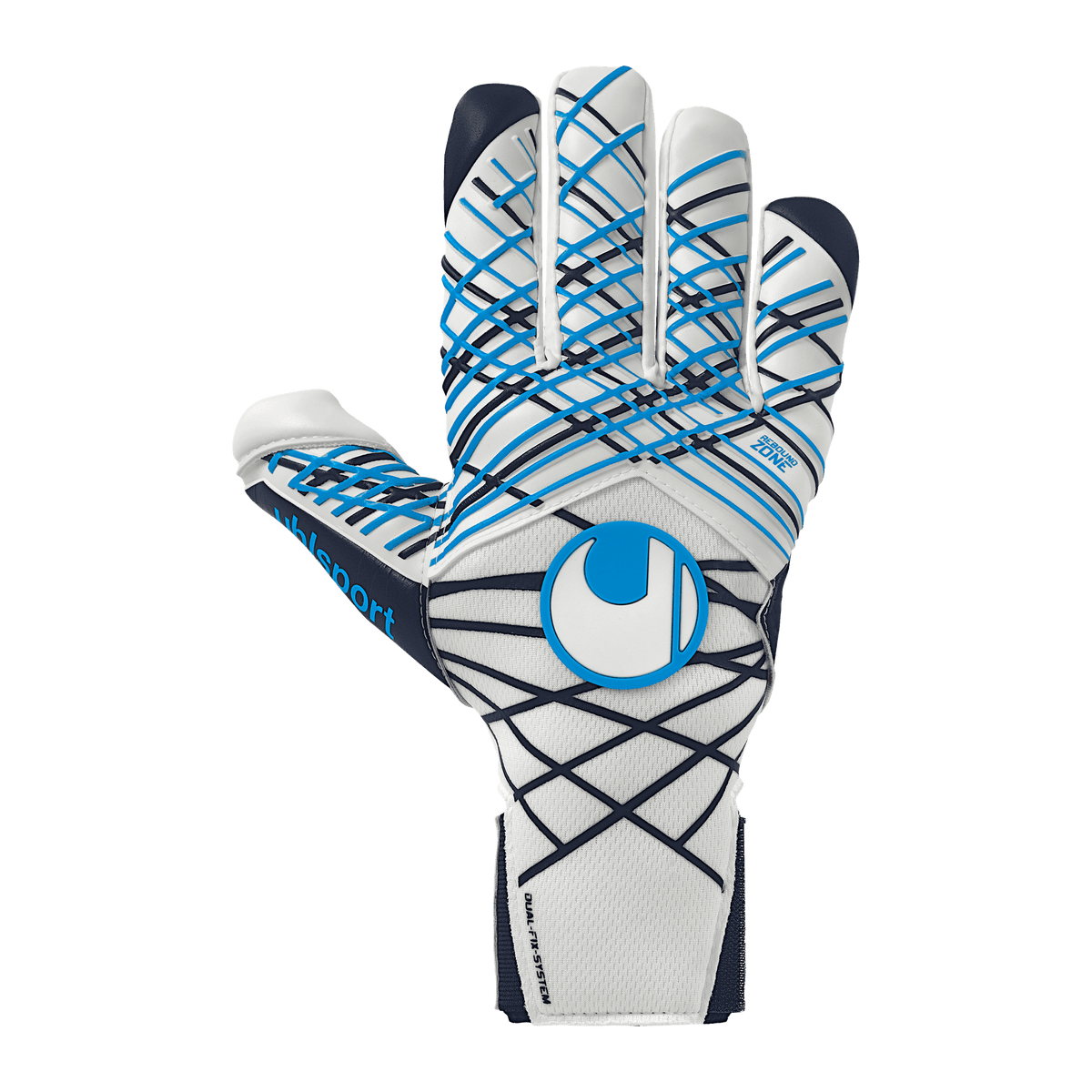 uhlsport Absolutgrip Tight HN (weiß/schwarz/fluo blau)