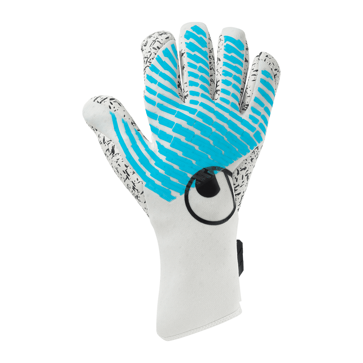 uhlsport FM Cybertec Supergrip+ Finger Surround (weiß/cyberblau/schwarz)