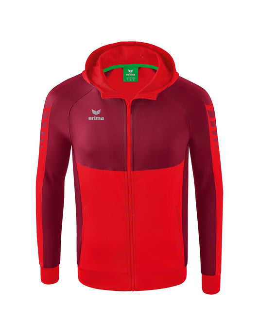 ERIMA Six Wings Trainingsjacke mit Kapuze Unisex Rot