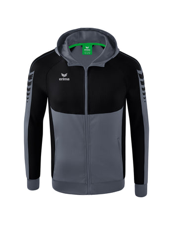ERIMA Six Wings Trainingsjacke mit Kapuze Kinder Grau