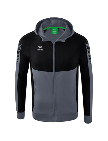 ERIMA Six Wings Trainingsjacke mit Kapuze Unisex Grau