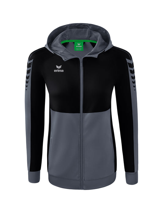 ERIMA Six Wings Trainingsjacke mit Kapuze Damen Grau