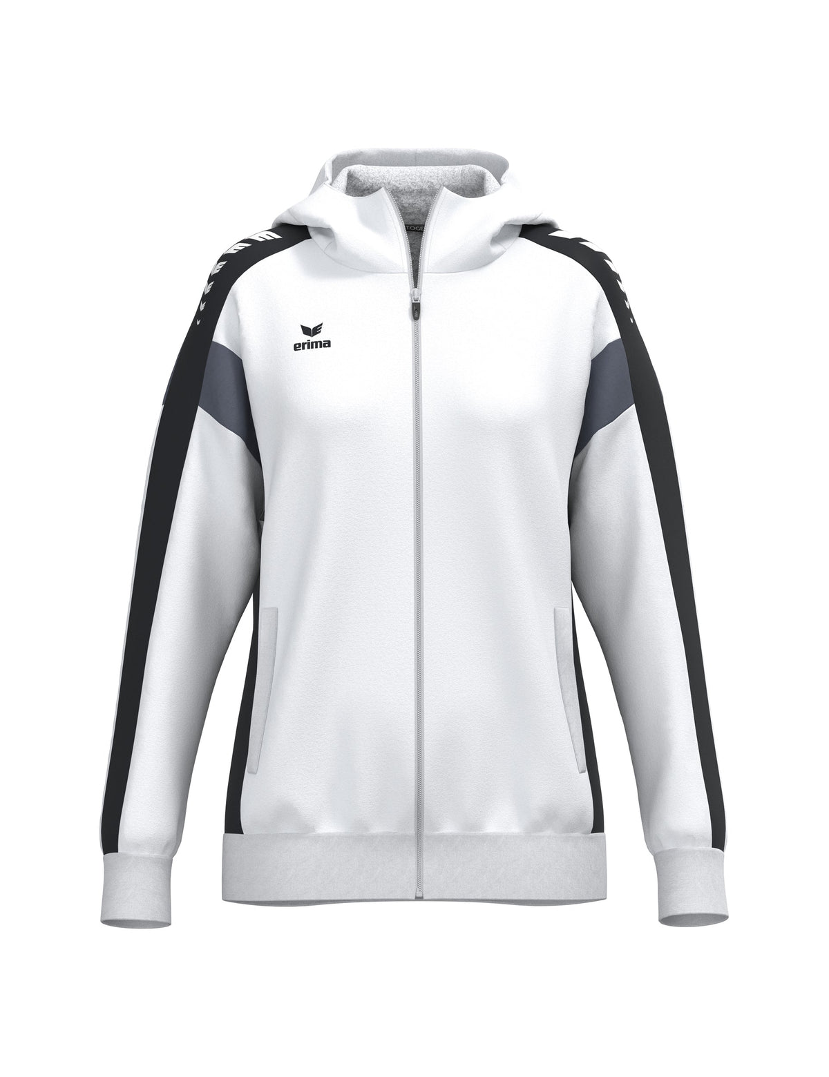 ERIMA CELEBRATE 125 Training Jacket with hood Damen (weiß/schwarz)