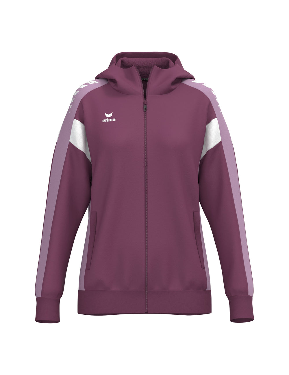 ERIMA CELEBRATE 125 Training Jacket with hood Damen (burgundy/lavender)