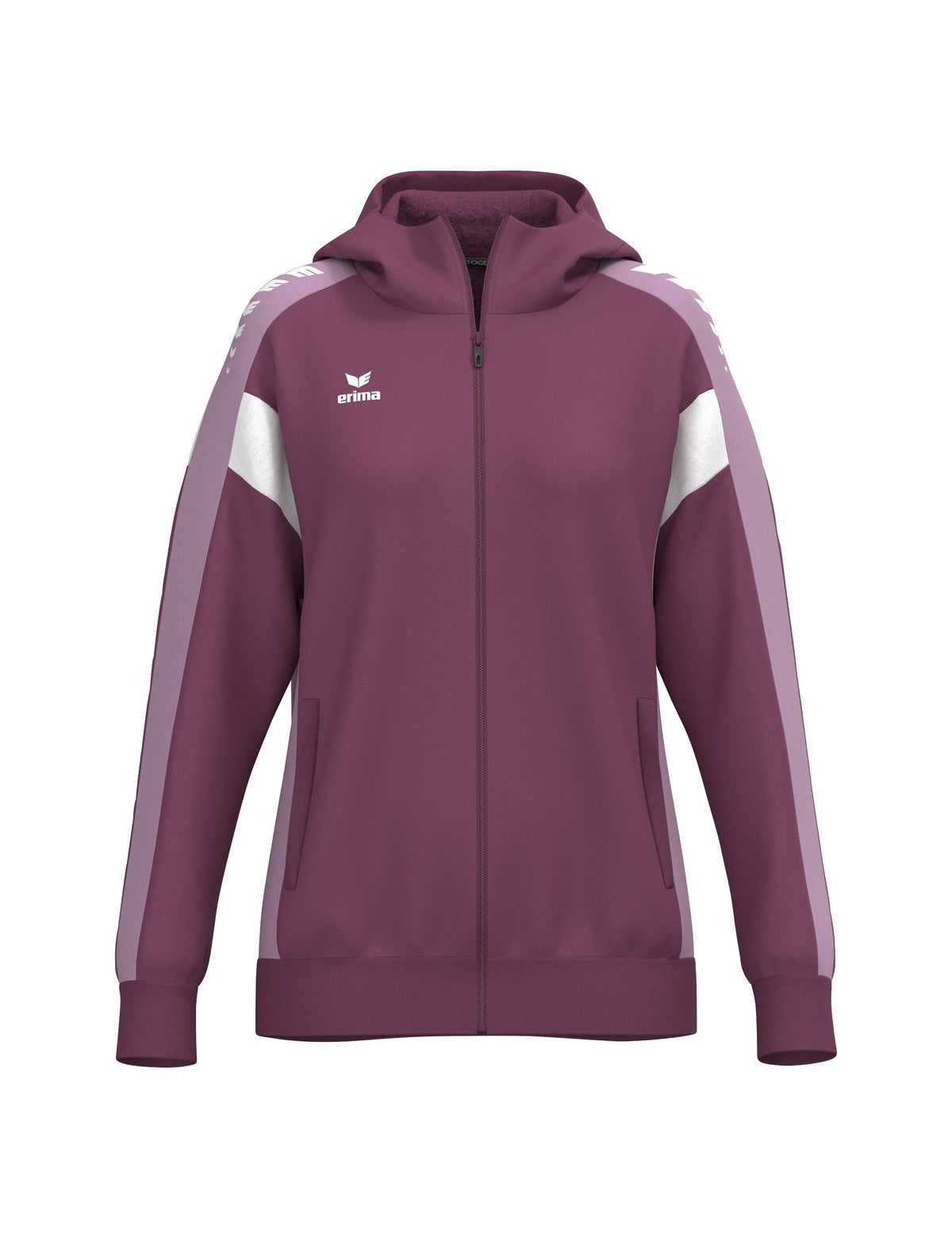 ERIMA CELEBRATE 125 Training Jacket with hood Damen (burgundy/lavender)