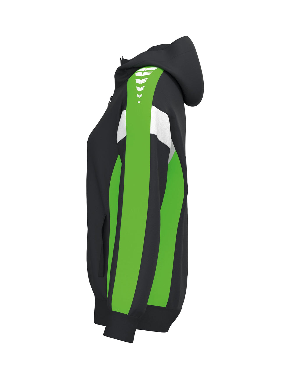ERIMA CELEBRATE 125 Training Jacket with hood Damen (schwarz/green gecko)