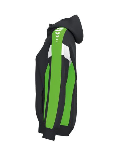 ERIMA CELEBRATE 125 Training Jacket with hood Damen (schwarz/green gecko)