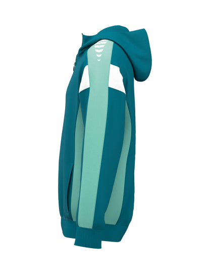 ERIMA CELEBRATE 125 Training Jacket with hood (tahitian blue/mint)