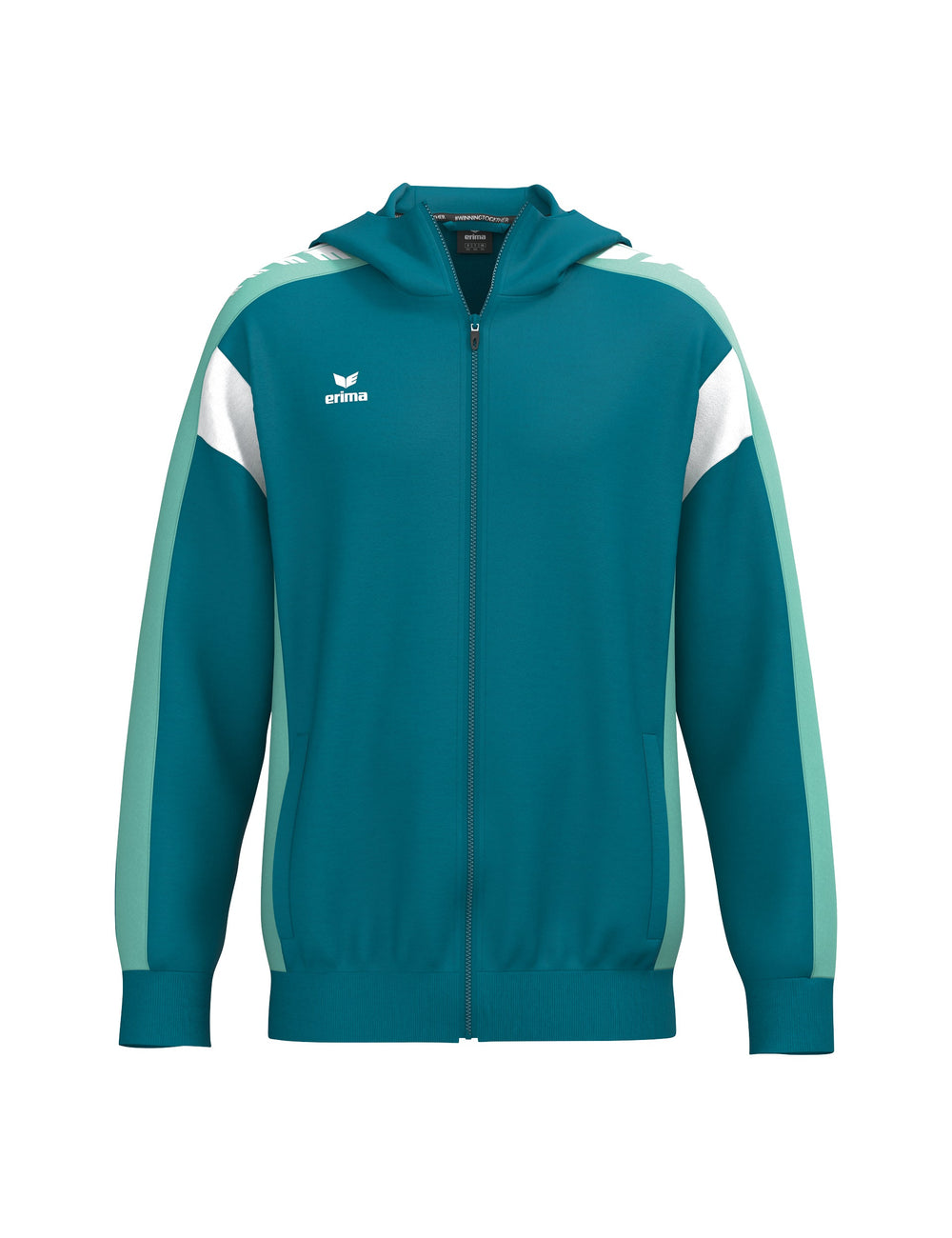 ERIMA CELEBRATE 125 Training Jacket with hood (tahitian blue/mint)