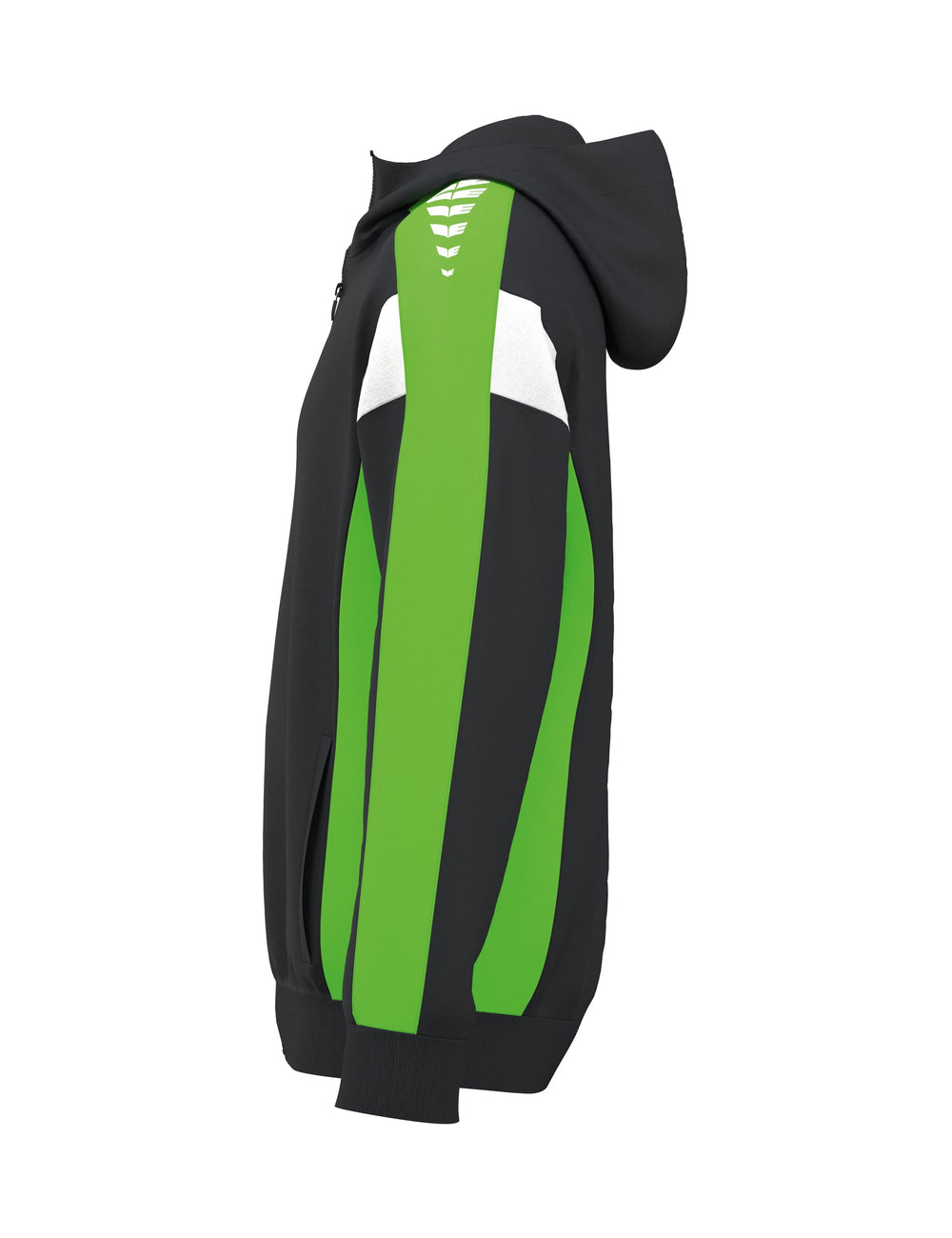 ERIMA CELEBRATE 125 Training Jacket with hood (schwarz/green gecko)