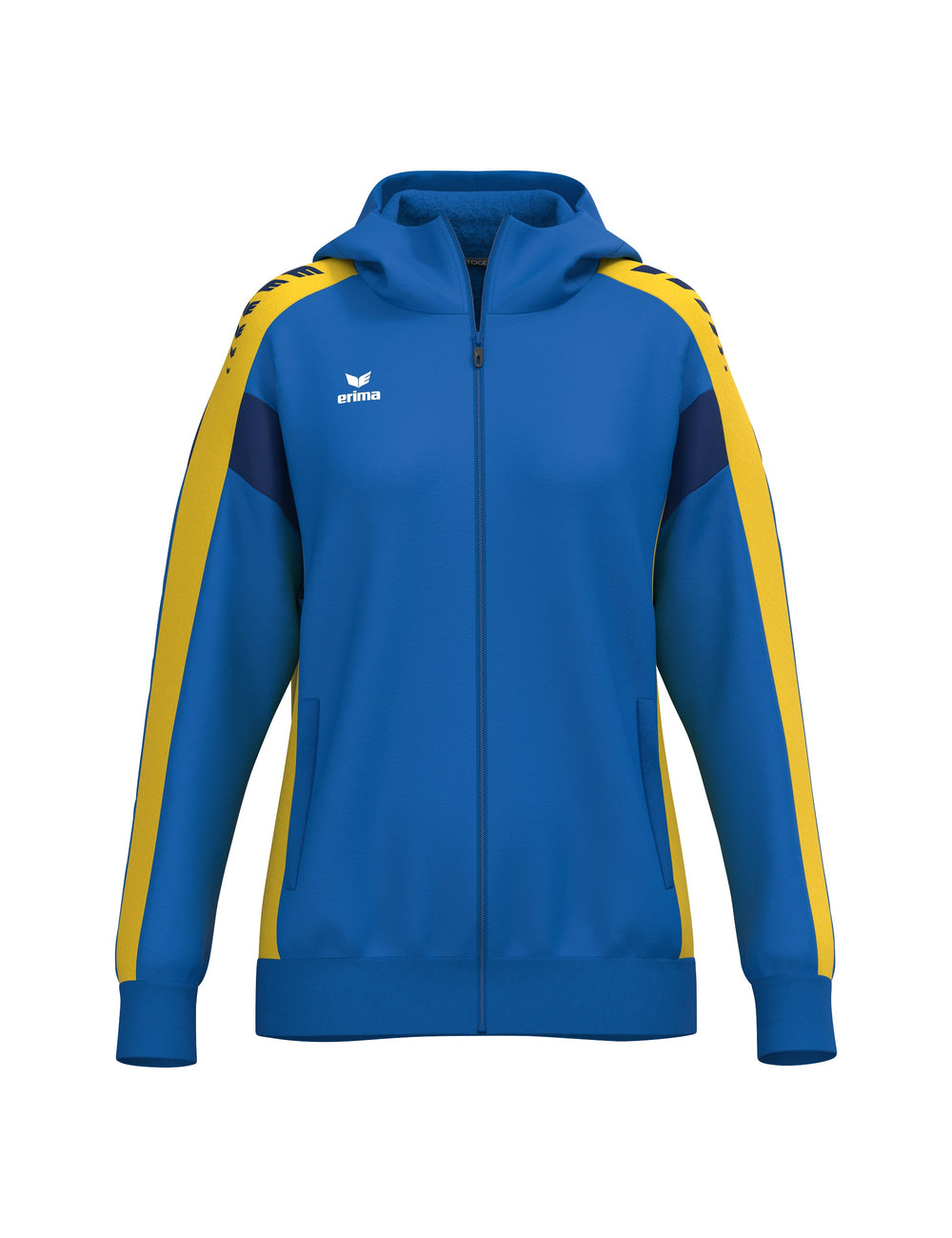 ERIMA CELEBRATE 125 Training Jacket with hood Damen (new royal/gelb)