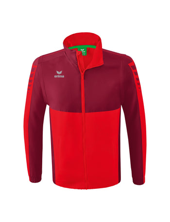 ERIMA Six Wings Jacke mit abnehmbaren Ärmeln Unisex Rot
