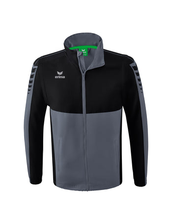 ERIMA Six Wings Jacke mit abnehmbaren Ärmeln Unisex Grau