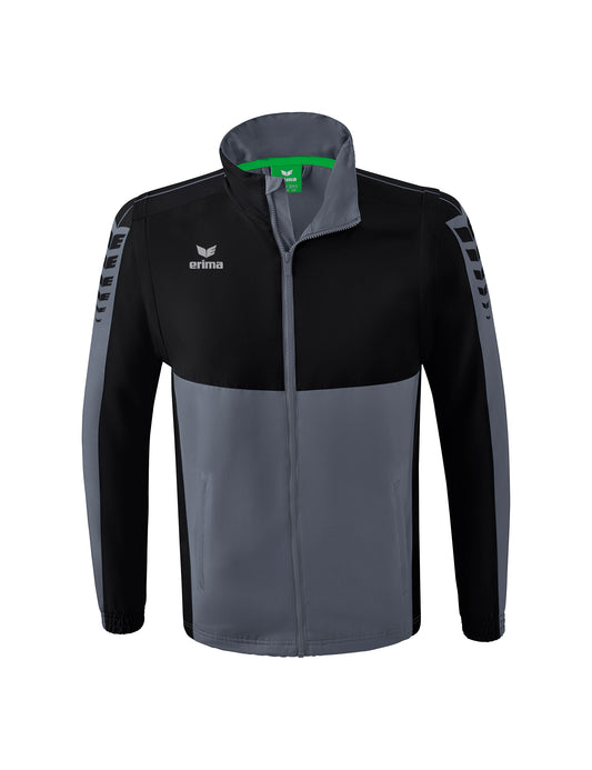 ERIMA Six Wings Jacke mit abnehmbaren Ärmeln Unisex Grau