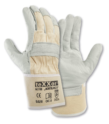 MAX Rindvollleder-Handschuhe MONTBLANC III, EN ISO 21420, EN 388  1168 (VE 120 Paar)