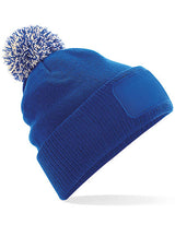 Snowstar Patch Beanie (Bright Royal/Off White)