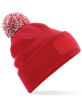 Snowstar Patch Beanie (Classic Red/Off White)