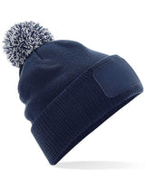 Snowstar Patch Beanie (French Navy/Light Grey)