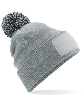 Snowstar Patch Beanie (Heather Grey/Black)