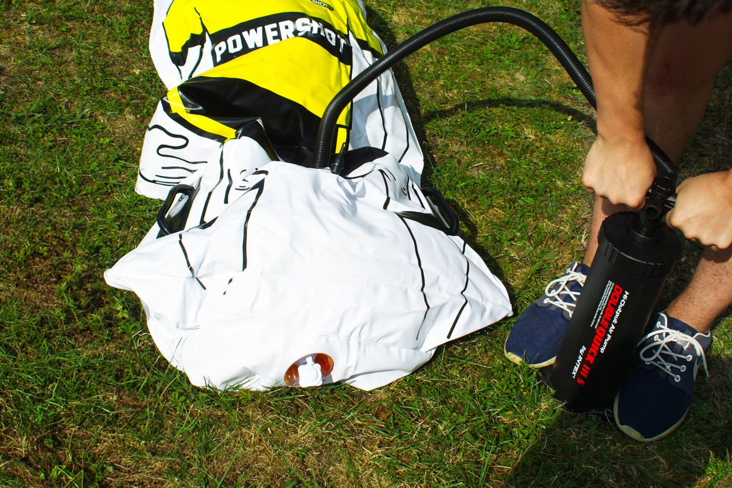 Powershot Standpumpe  mit 3 verschiedenen Aufsätzen