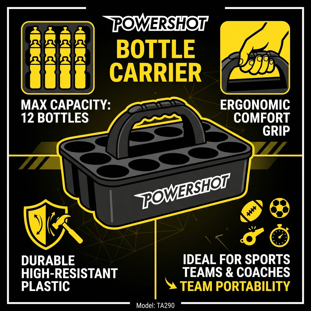 POWERSHOT Flaschenhalter für 12 Flaschen (schwarz/gelb)