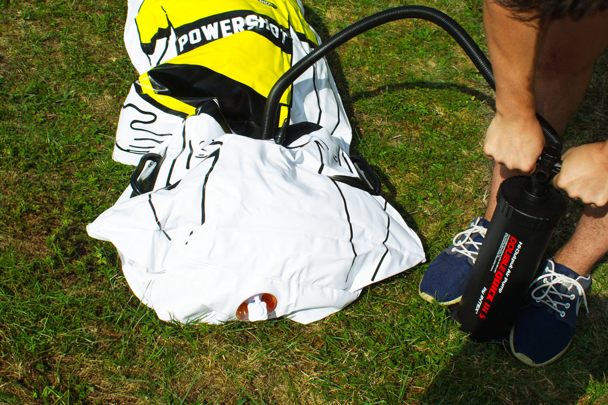 POWERSHOT Standpumpe mit 3 Aufsätzen (schwarz)