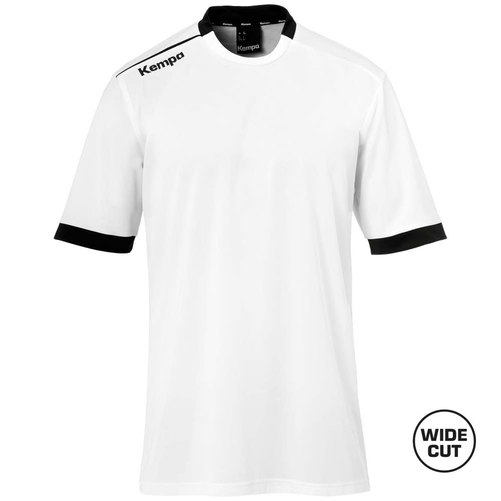 KEMPA Player Shooting Shirt Kind (weiß/schwarz)