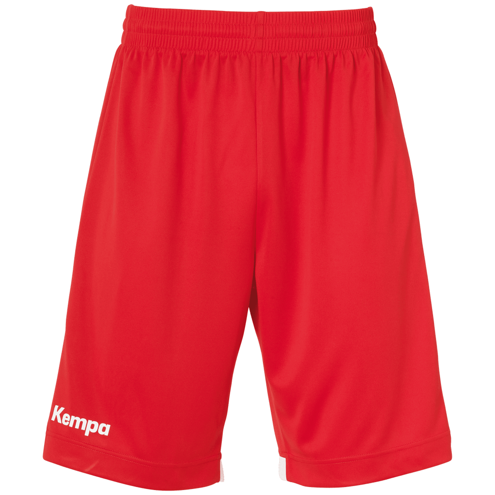 KEMPA Player Long Shorts Kind (rot/weiß)