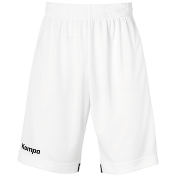 KEMPA Player Long Shorts Kind (weiß/schwarz)