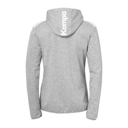 KEMPA Emotion 27 Kapuzenjacke Damen (dark grau melange/weiß)