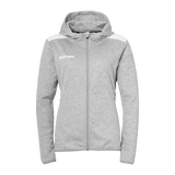 KEMPA Emotion 27 Kapuzenjacke Damen (dark grau melange/weiß)