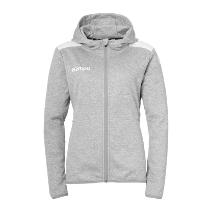KEMPA Emotion 27 Kapuzenjacke Damen (dark grau melange/weiß)