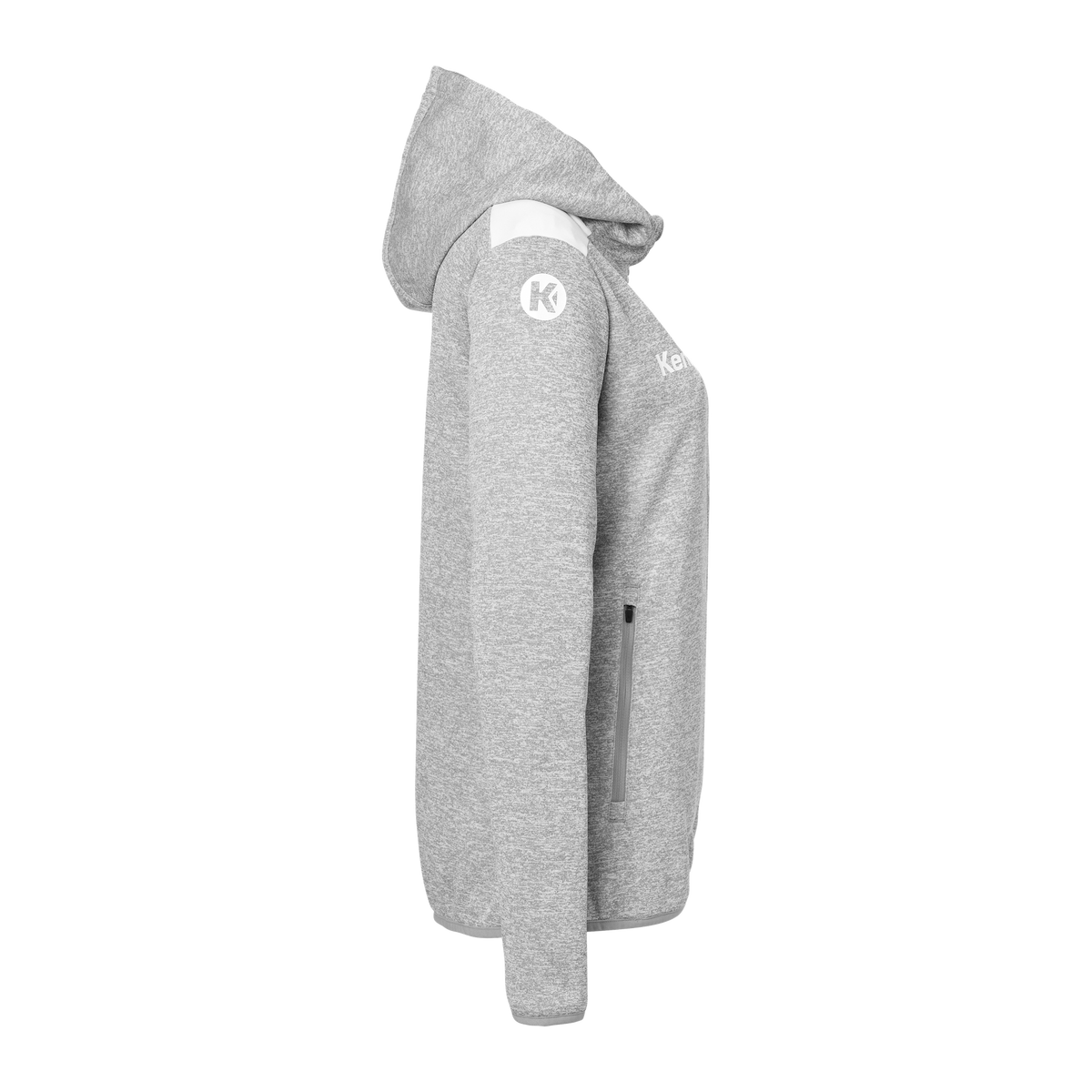 KEMPA Emotion 27 Kapuzenjacke Damen (dark grau melange/weiß)