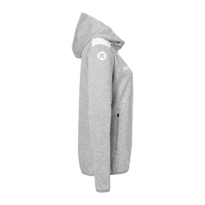 KEMPA Emotion 27 Kapuzenjacke Damen (dark grau melange/weiß)