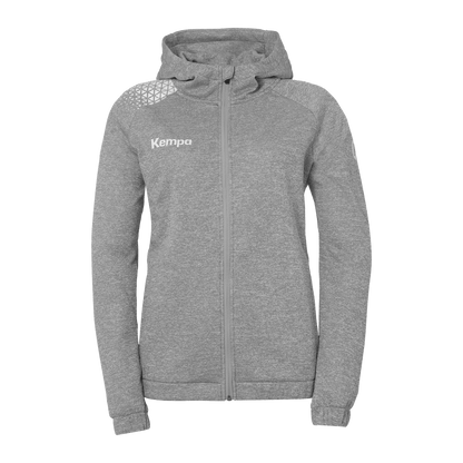 KEMPA Ambition 28 Kapuzenjacke Damen (dark grau melange/weiß)
