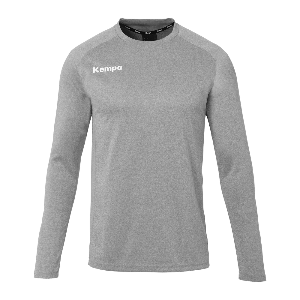 KEMPA Performance Langarmshirt Kind (dark grau melange)