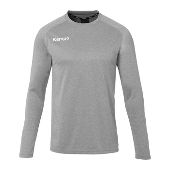 KEMPA Performance Langarmshirt Kind (dark grau melange)
