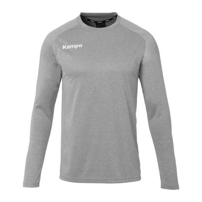 KEMPA Performance Langarmshirt Kind (dark grau melange)