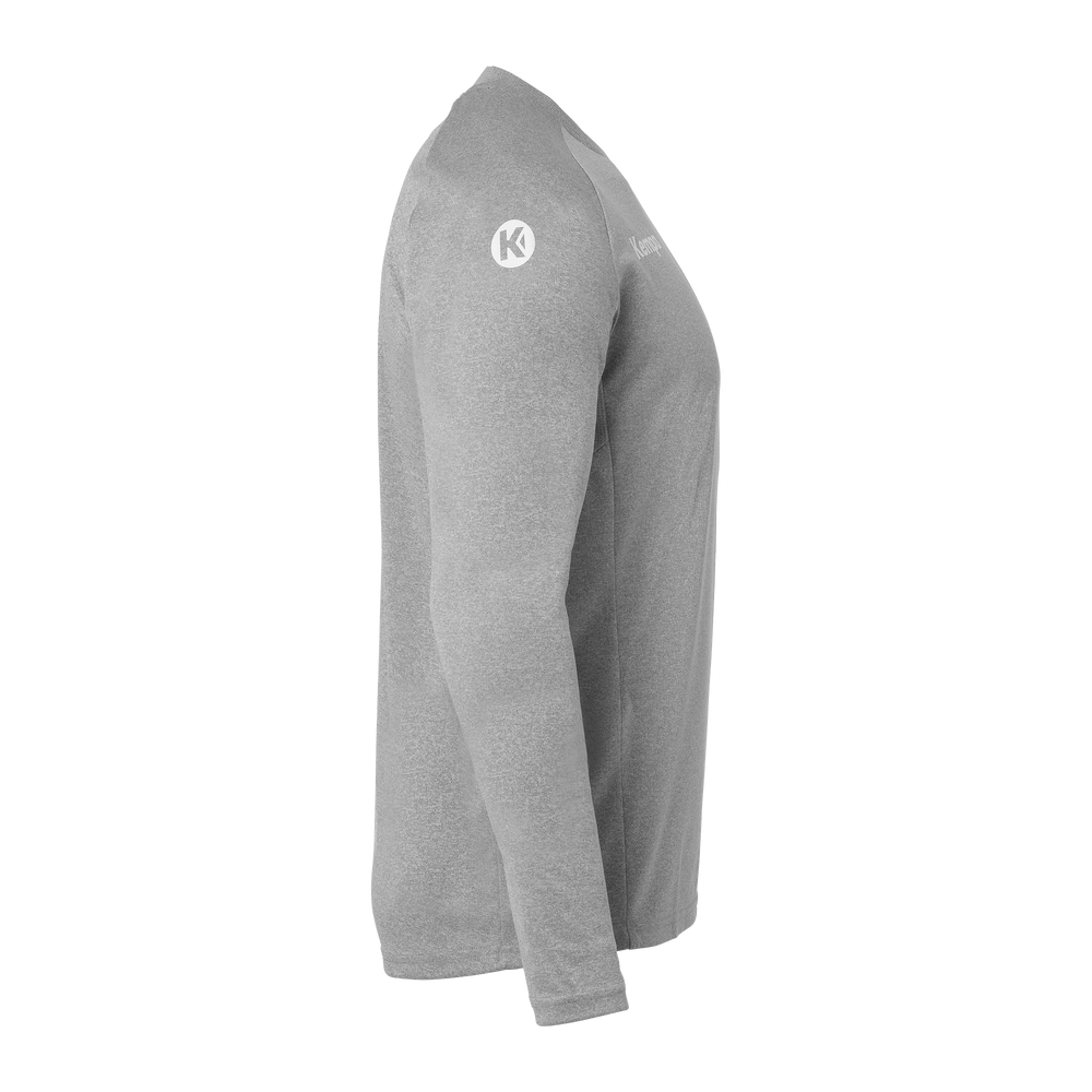 KEMPA Performance Langarmshirt Kind (dark grau melange)