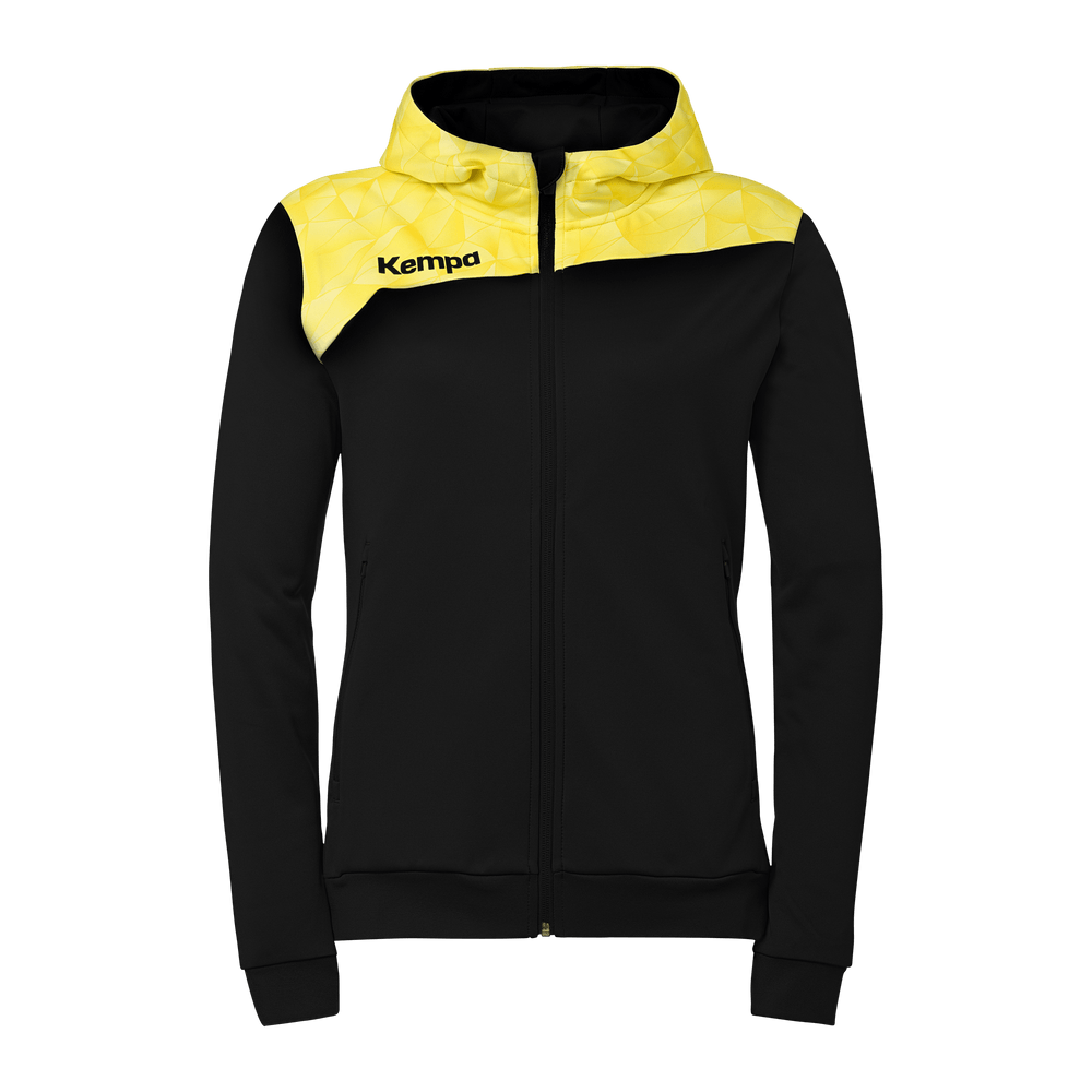KEMPA Athletics 29 Kapuzenjacke Damen (schwarz/limonengelb)