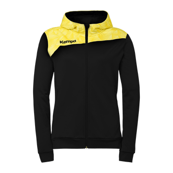 KEMPA Athletics 29 Kapuzenjacke Damen (schwarz/limonengelb)