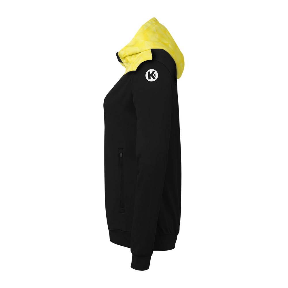 KEMPA Athletics 29 Kapuzenjacke Damen (schwarz/limonengelb)