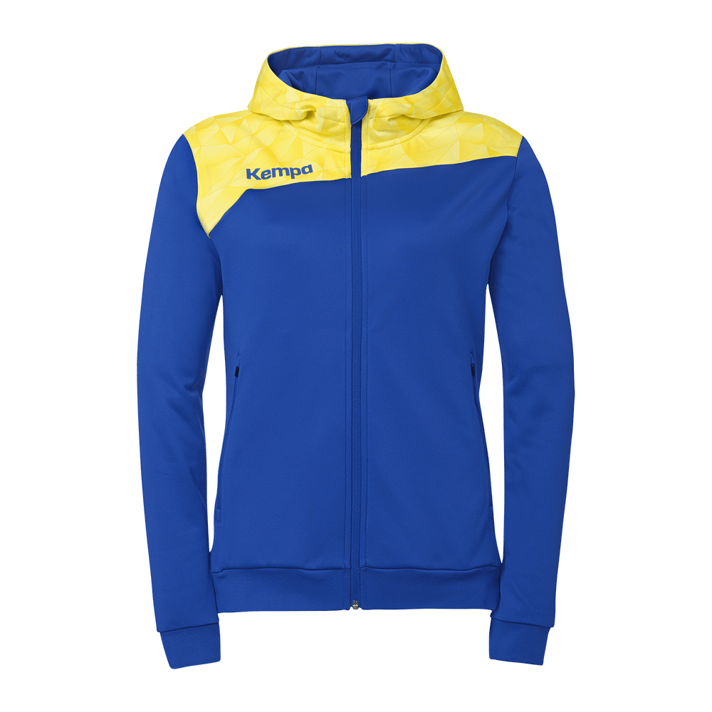 KEMPA Athletics 29 Kapuzenjacke Damen (royal/limonengelb)