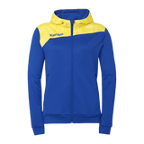 KEMPA Athletics 29 Kapuzenjacke Damen (royal/limonengelb)