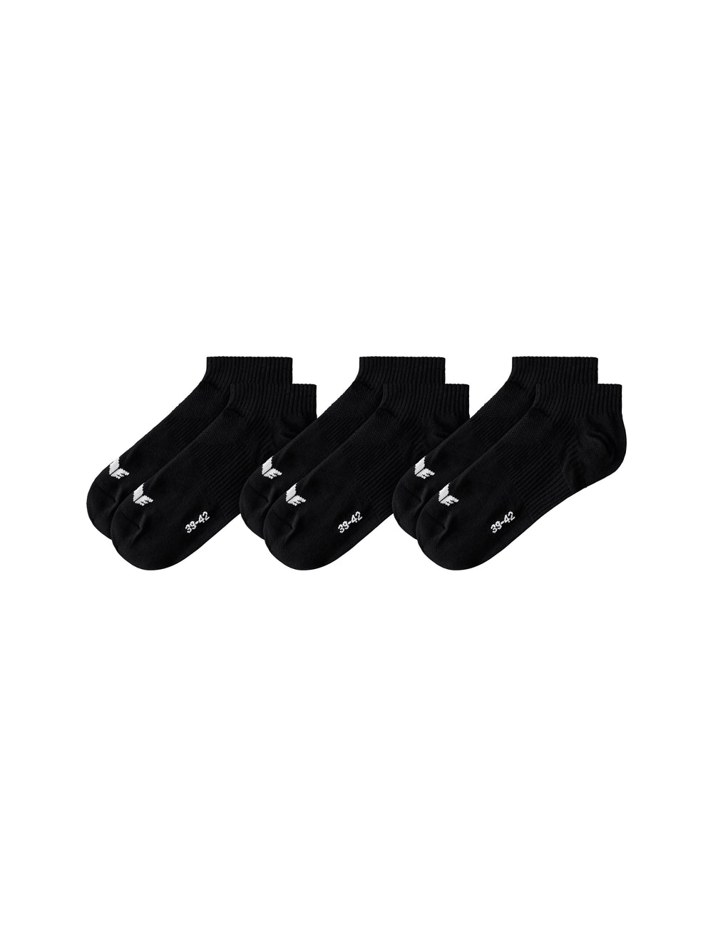 ERIMA 3-Pack Füßlinge Unisex Schwarz