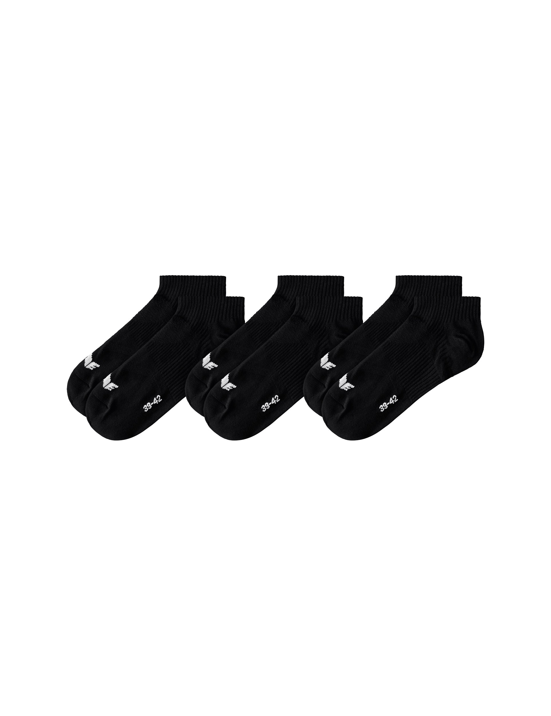 ERIMA 3-Pack Füßlinge Unisex Schwarz
