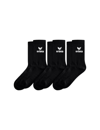 ERIMA Sport Socks 3pack Unisex Schwarz