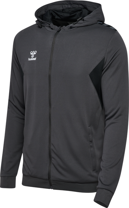 Hummel Hoodie Zip Authentic Poly  Herren Grau