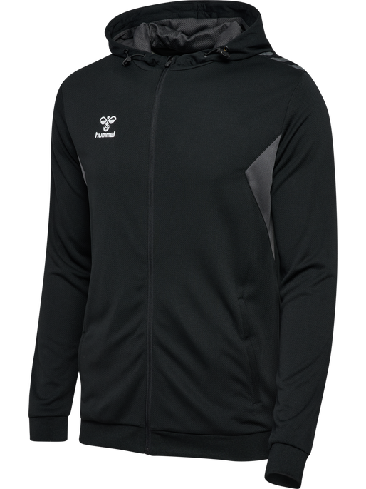 Hummel Hoodie Zip Authentic Poly Herren Schwarz